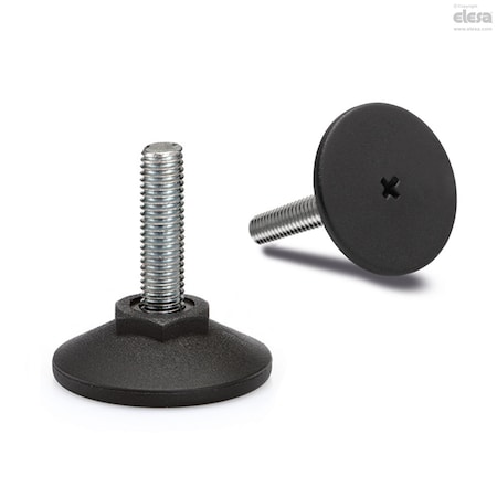 Elesa AISI 304 SS, base with screwdriver slot, LX.40-SW17-SST-M10x72-S LX-SST-S